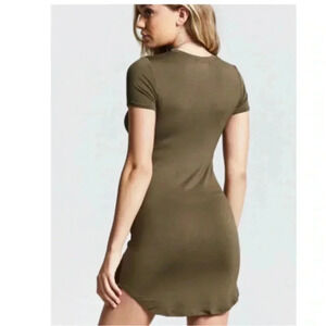 🆕Forever21 Tan Dolphin-Hem T-Shirt Dress S🆕